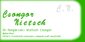 csongor nietsch business card